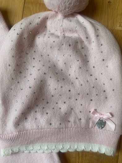 Baby Pink Le Chic Girls Hat & Scarf