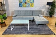 Light grey Velvet corner sofa bed Aroa,236cm