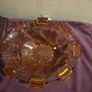 Large Art Deco Amber Glass Bowl Image 5