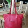Red Leather Handbag Image 7