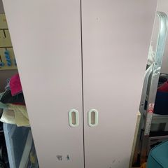 Pink Ikea Wardrobe for Child's Bedroom