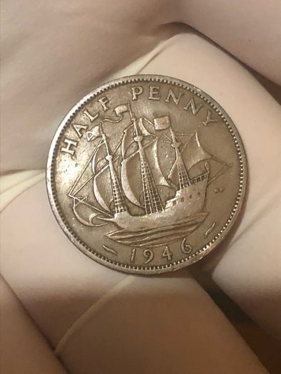George VI half penny  x 36 Pictures