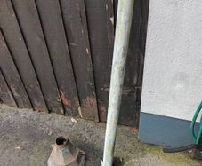 Cast iron hopper and pipe