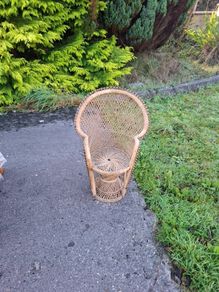 Child wicker rattan seat