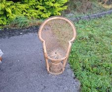 Child wicker rattan seat