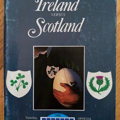 Very Rare 1990 Ireland v Scotland - 5 Nations Programme
