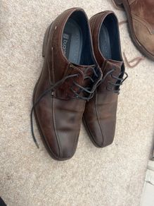 mens brown shoes Bugatti size 9 eu 43