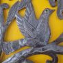 Large cut-metal peacock wall plaque Image 3