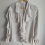 shirt women M , cream shirt long sleeved Image 6