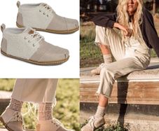 Brand New TOMS Bota Faux Shearling Lace-Up Booties