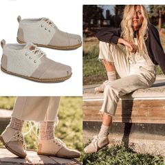 Brand New TOMS Bota Faux Shearling Lace-Up Booties