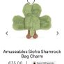New JELLYCAT Amuseables Siofra Shamrock Bag Charm Image 3