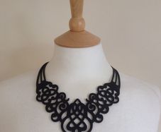Laser cut French Parisian Designer Necklace