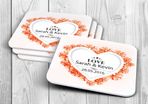 Personalised Wedding Coasters Print name date & any text! 10 Designs!