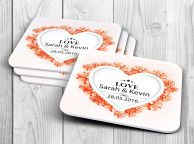 main image for ad Personalised Wedding Coasters Print name date &amp; any text! 10 Designs!