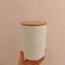 White ceramic storage jar with airtight lid cost 11euro Image 2