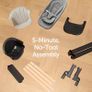 Mash High Chair Bundle by Baby Elegance | Includes Newborn Seat (0-6 Months), Toddler Seat (6+ Months) & Black Cushion | Adjustable Black High Chair for Babies & Toddlers Image 3