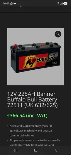 Banner Buffalo bull batteries