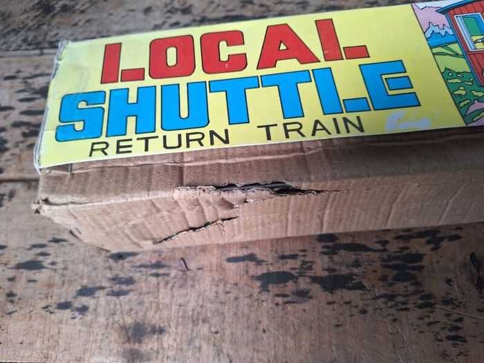 Vintage Local Shuttle Tin Toy Train Set