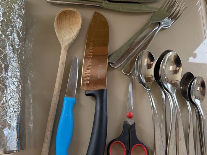 glasses and cutlery
