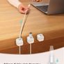 6 Pack Cable Tidy Clips Adjustable Cord Organiser Magnetic Management Self Adhesive Wire Holder for Desk, Nightstand, Charging Cables, HDMI, USB, Audio Cable, Office, Home, White Image 5