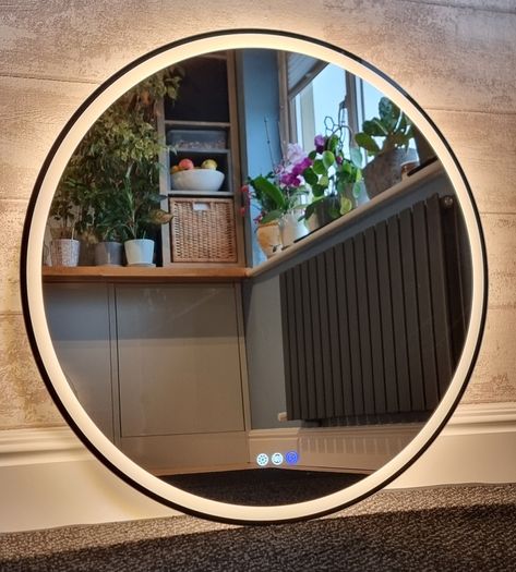 LED Bathroom Mirror Speakers Defogger 80cm Round
