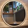LED Bathroom Mirror Speakers Defogger 80cm Round Image 4