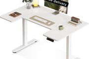 Electric Standing Desk, 120cm U Shaped Height Adjustable Desk with 3 Memory Smart Panels