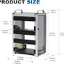 DeskPi RackMate T1, 10 Inch 8U Server Cabinet, 200mm Depth Mini Rack with Rack Shelf & Blank Panel, for 10 Inch AV, NAS and Server Equipment (Silver) Image 3