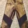 PINK Victoria's Secret Ultimate Leggings Size S Gold Shimmery Mesh Panels Image 2