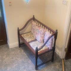 victorian mahogany hall bench