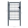 Fence Gate Steel 103x250 cm Anthracite Image 7