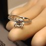 Rhodium Plated Sterling Silver 2ct  Moissanite Solitaire Ring Image 8