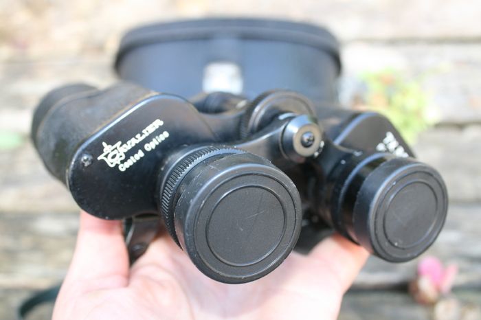 Vintage Cavalier Binoculars Coated Optics Wide Angle Field Glasses Made In Japan 7 x 35