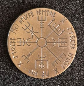 Viking compass commerative coin.
