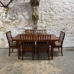 Mid Century Modern Mcintosh T3 Dining Table & 6 Chairs