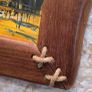 New Original Oil Painting Nautical Harbor Scene with Handmade Ship Rope Frame. Image 9