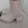 cream leather boots Image 3