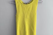 Pre Owned Zara Lime Green Ribbed Knit Tank Top