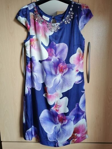 Monsoon silk blend dress UK 14