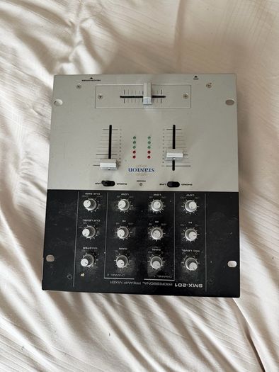 Stanton SMX 201 Professional 2 Channel DJ Mixer with Power Supply Phono Line