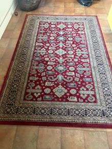 Large Vivaldi Red Traditional Rug (160x230cm) - Made in Belgium / Clerys