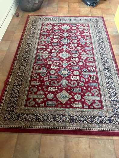 Large Vivaldi Red Traditional Rug (160x230cm) - Made in Belgium / Clerys