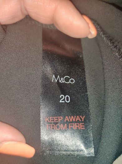 Brand new M&Co Turquoise/black top size UK20 EU48 Postage included