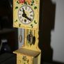 Vintage Germany Hand-Painted Mini Grandmother Clock Image 3