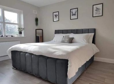 Double plush grey florida beds