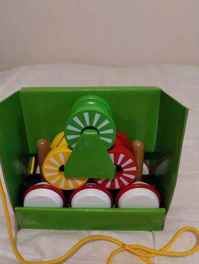 Brio Pull Along wooden Spin Top toy