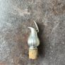 Antique Silver Bottle Pourer with Counter Balanced Lid Image 2
