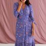 Brand new M+S Ghost Floral Tie Sleeve Midi Wrap Dress Image 4