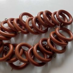 Wooden curtain rings